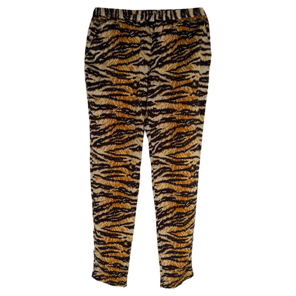 D&G Printed Pants in Animal Print Silk